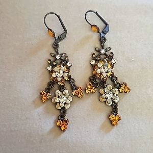 Fresh Flowers Rhinestone Earrings
